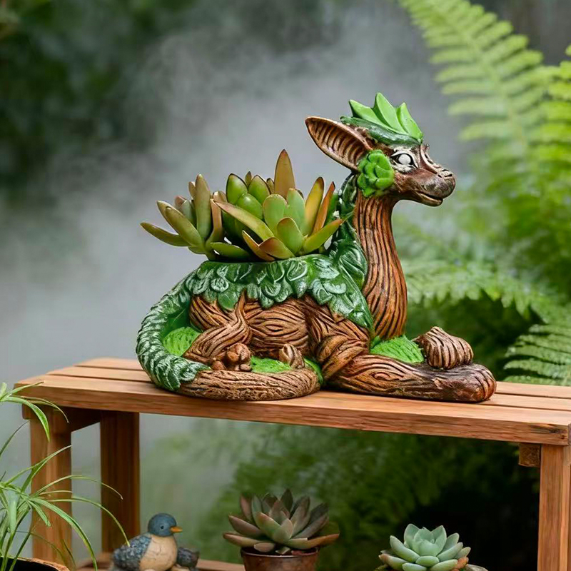 Echeveria Succulent - Creative Dragon Tree Flower Pot Succulent