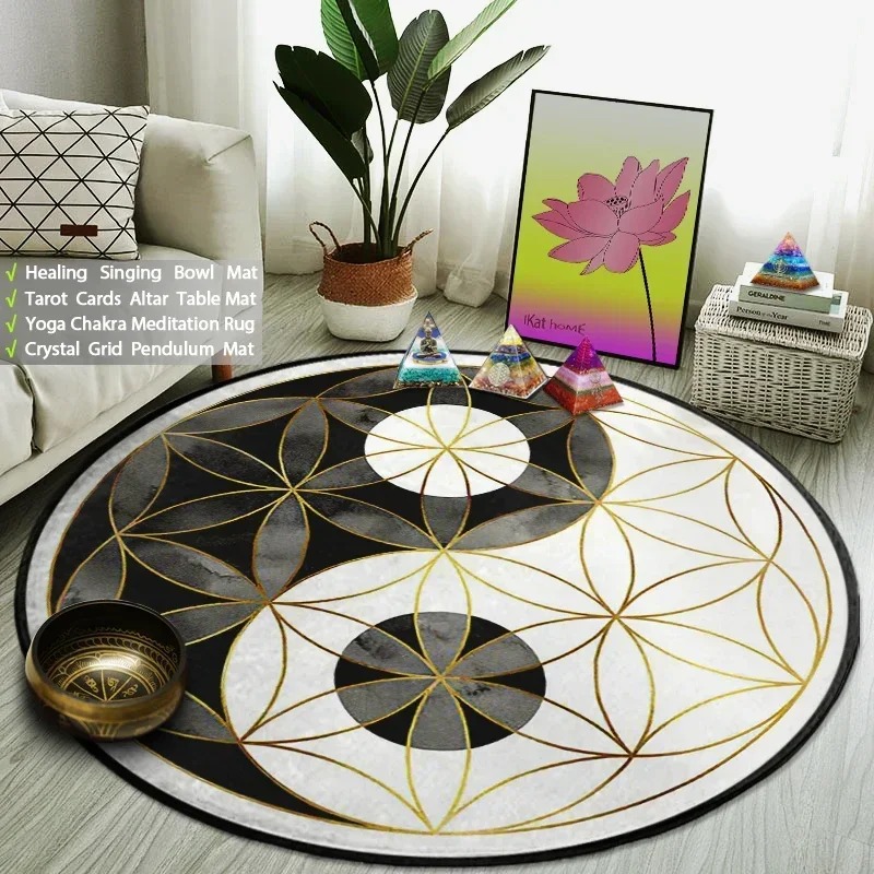 Yin Yang Taiji Round Rug Flowe - огляд і ціна Maranta Prayer Plant