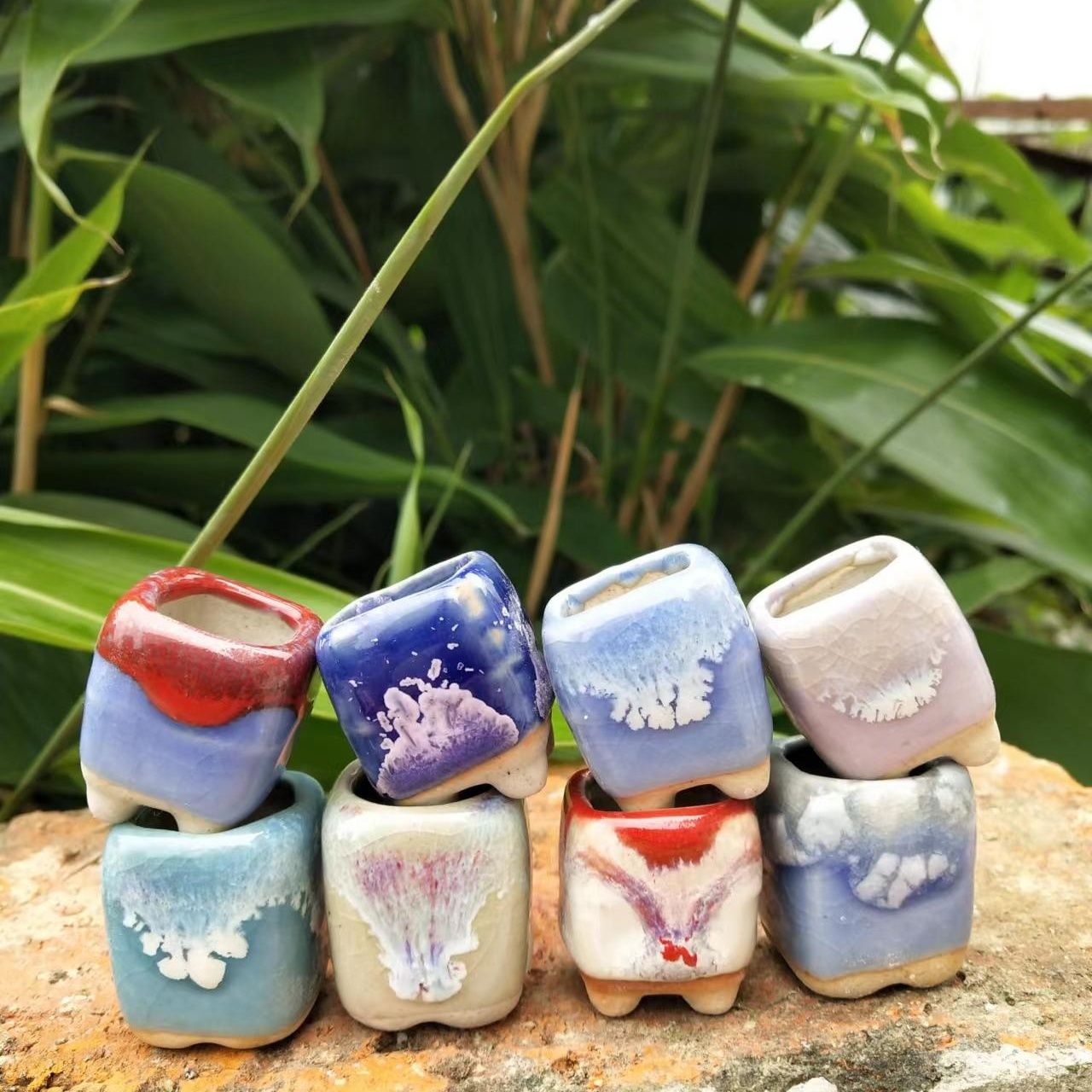 10Pcs Mini Ceramics Fowerpot M - огляд і ціна Echeveria Succulent
